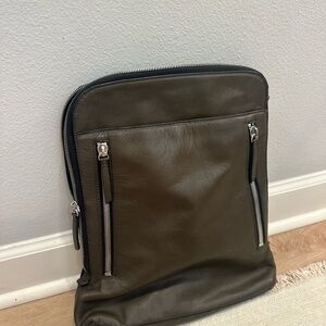 Margot Olive Leather Backpack